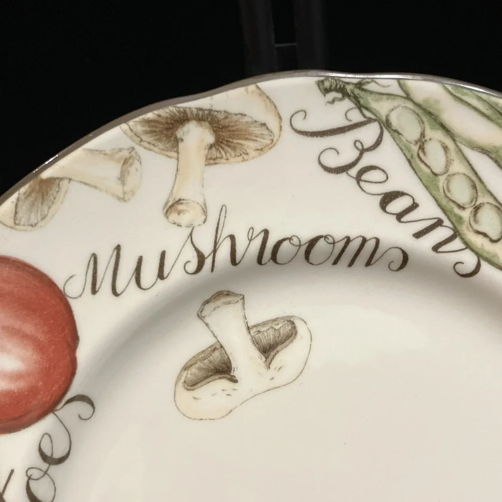 Franciscan Vegetable Medley Bread Plates Set of 2 VTG 1995 England 6 1/8 inch